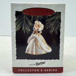 Vintage 1994 Hallmark Holiday Barbie Keepsake Ornament Second Edition Gold